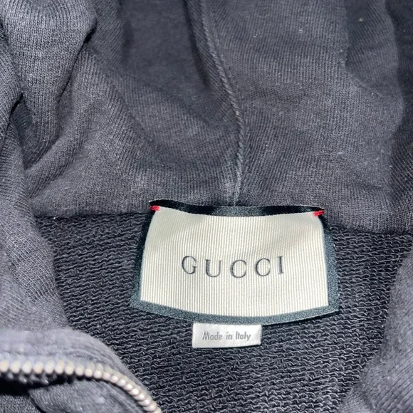 Gucci Print Half Zip Pullover Hoodie - Picture 4 of 8
